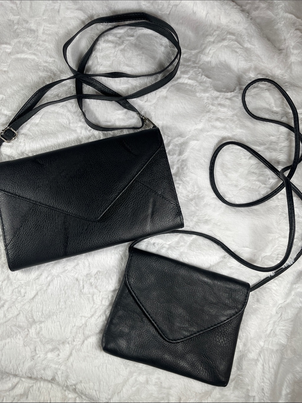 Black Envelope Crossbody Bag - Classic Women’s Shoulder Bag